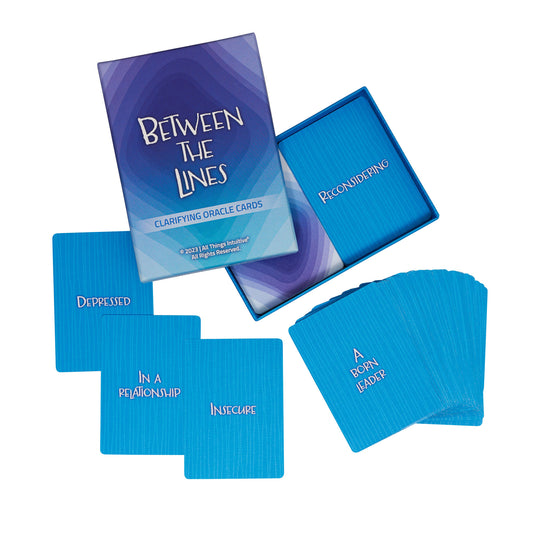 NEW: Between The Lines Clarifying Oracle Cards - 108 Message Cards, Zodiac Signs, Yes/No Answers, Character Traits & Timing - Superior Card Stock - Great for Tarot, Oracle Readings