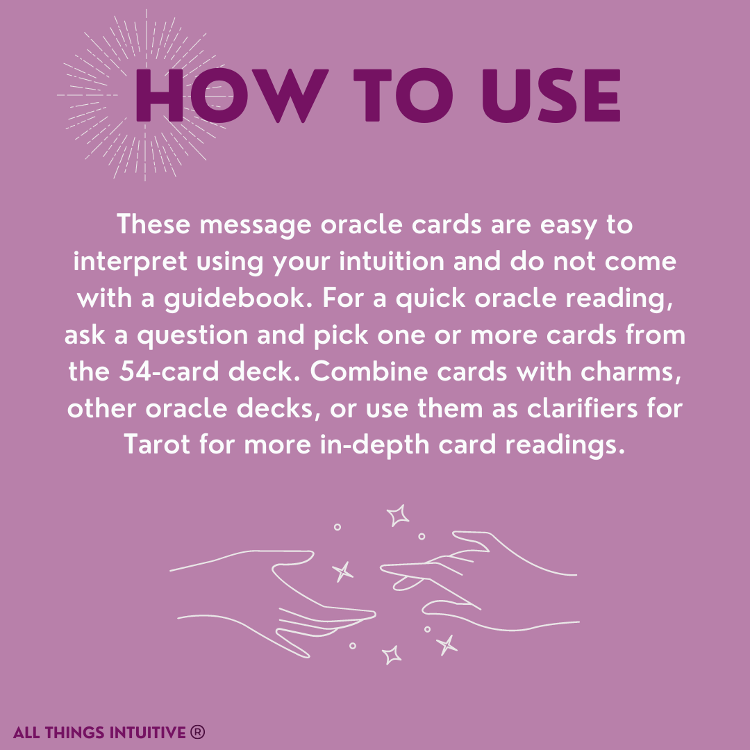 How to use our cards - All Things Intuitive 